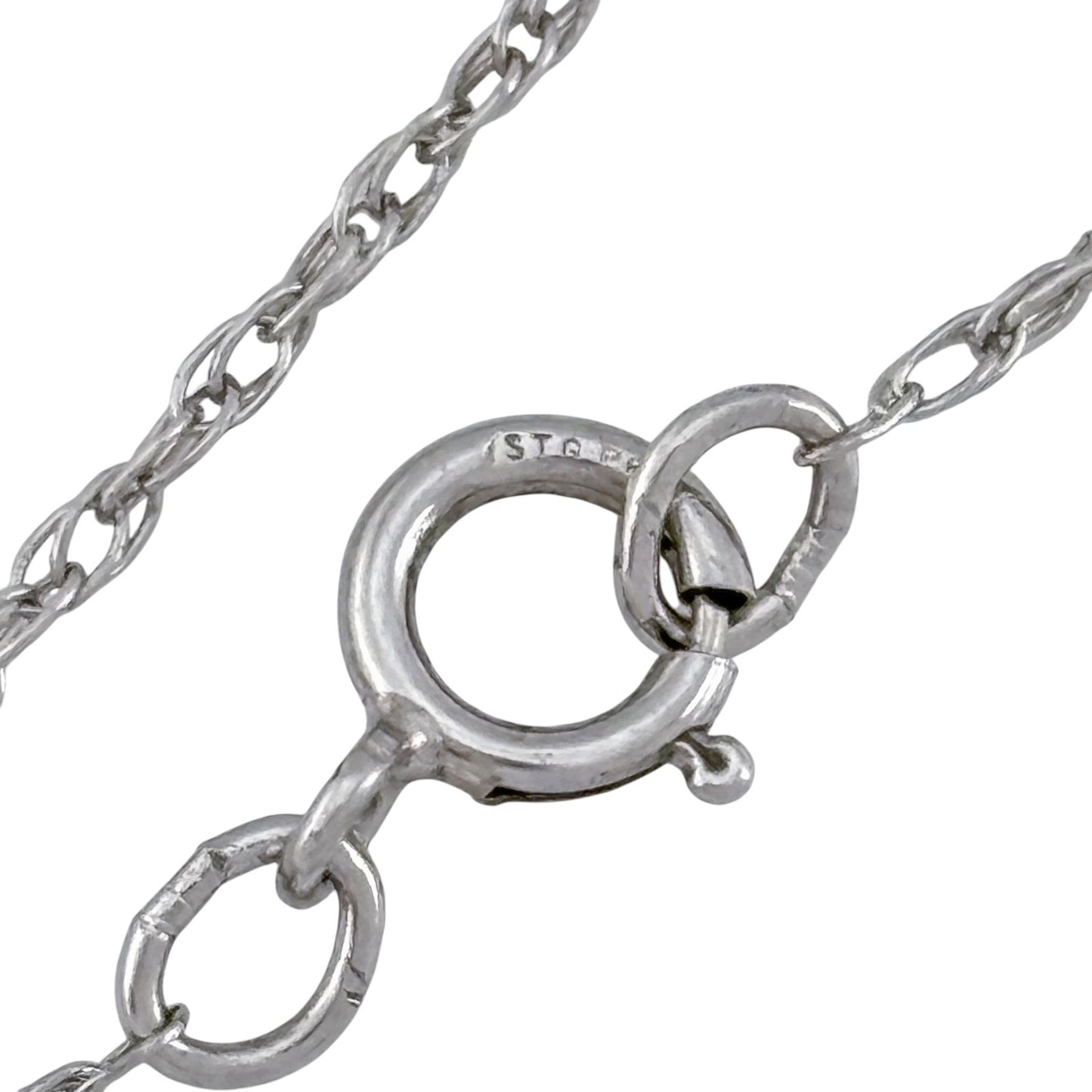 Vintage Sterling Silver 925 Cable Chain Necklace 18"