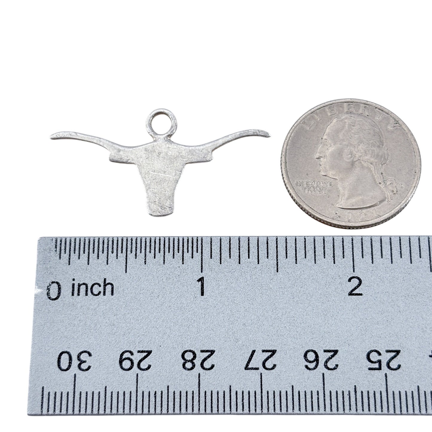 Vintage Sterling Silver 925 Longhorn Charm