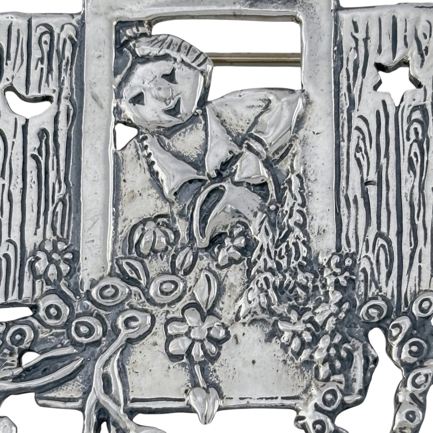 Vintage Sterling Silver 925 Mary Engelbreit Window Brooch