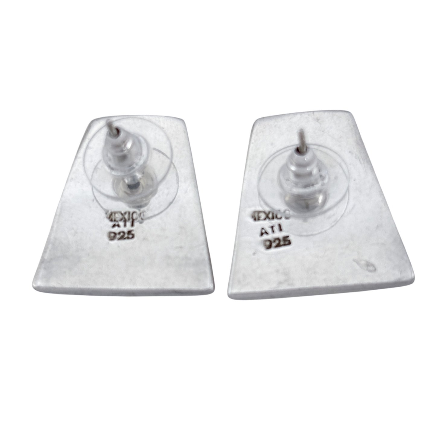Vintage Sterling Silver 925 Trapezoid Earrings