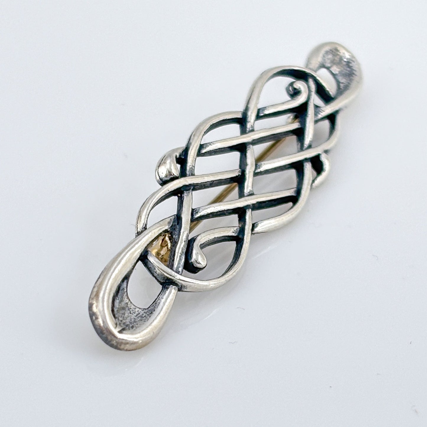 Vintage Sterling Silver 925 Celtic Knot Brooch