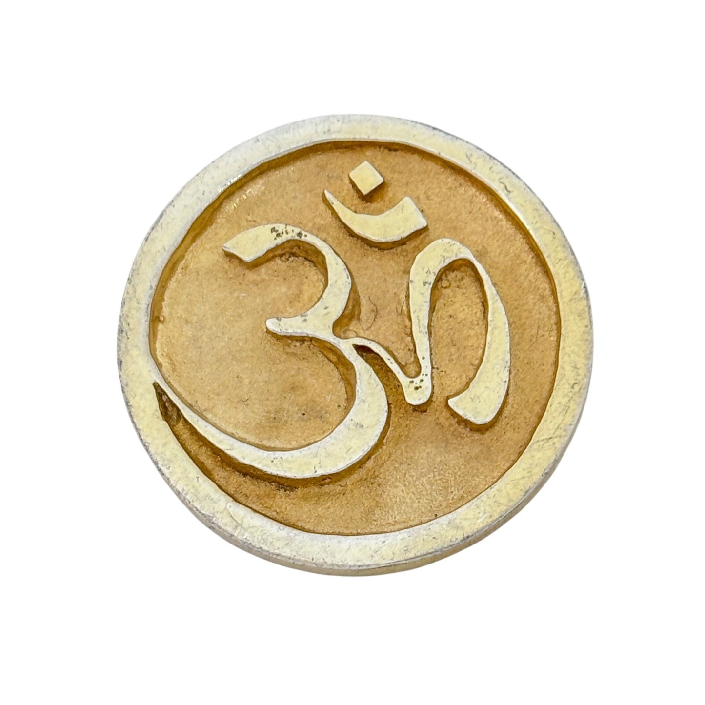 Vintage Gold-Tone Sterling Silver 925 Om Symbol Brooch