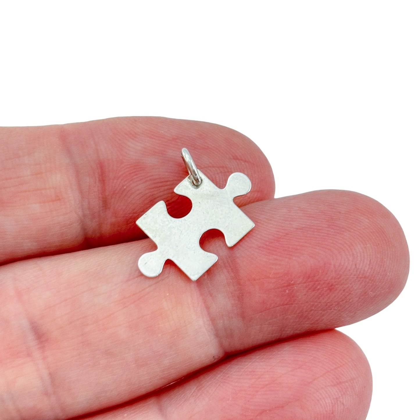 Vintage Sterling Silver 925 Puzzle Piece Pendant