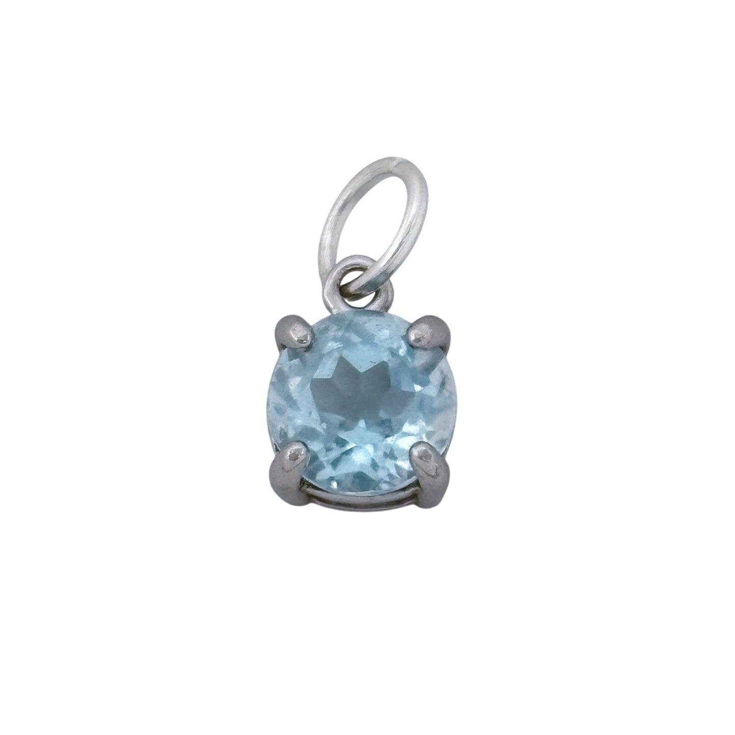 Vintage Ross Simons Sterling Silver 925 Blue Topaz Pendant