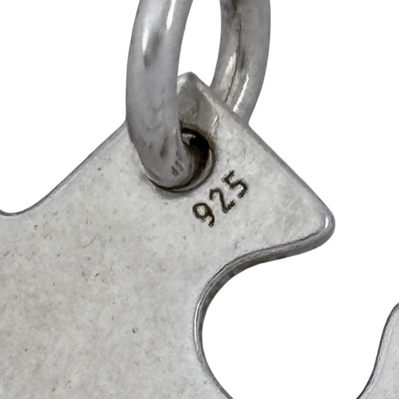 Vintage Sterling Silver 925 Puzzle Piece Pendant