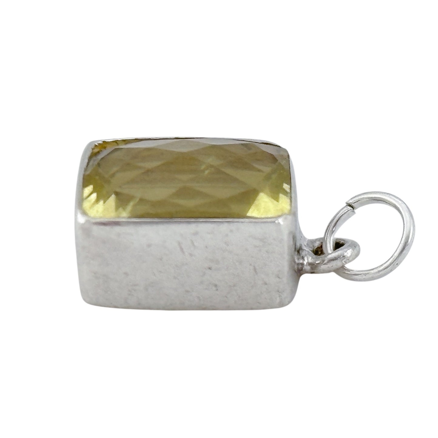 Vintage Sterling Silver 925 Citrine Pendant
