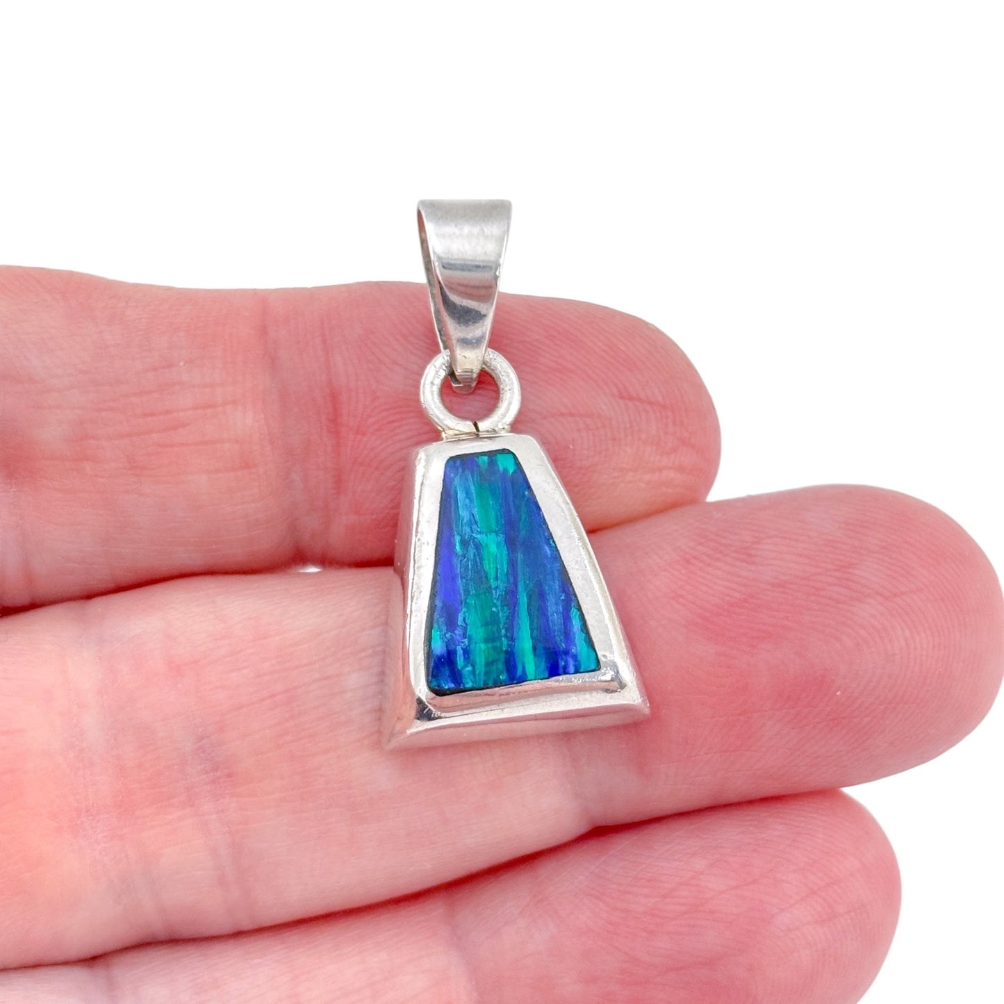 Vintage Mexican Taxco Sterling Silver 925 Opal Pendant