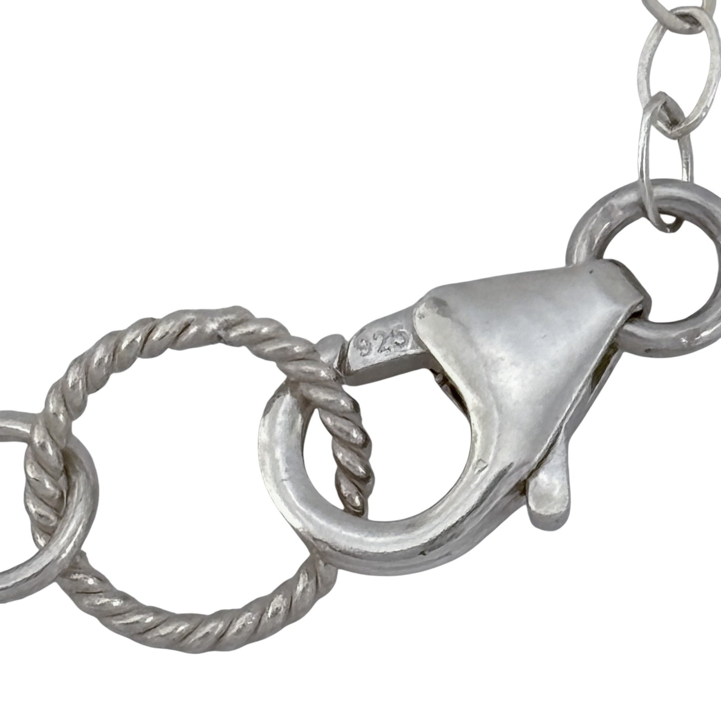Vintage Sterling Silver 925 Shell Pendant Necklace 18"