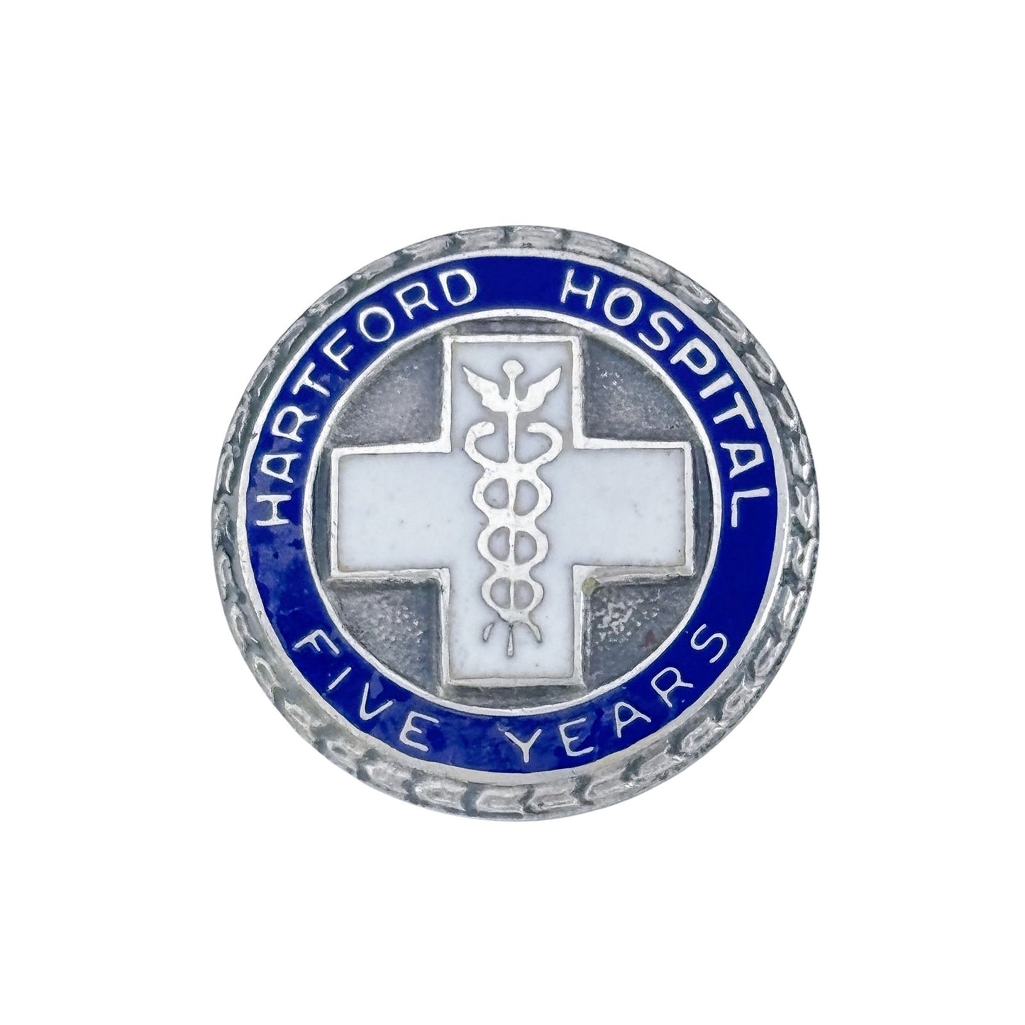 Vintage Sterling Silver 925 Hartford Hospital 5 Year Brooch