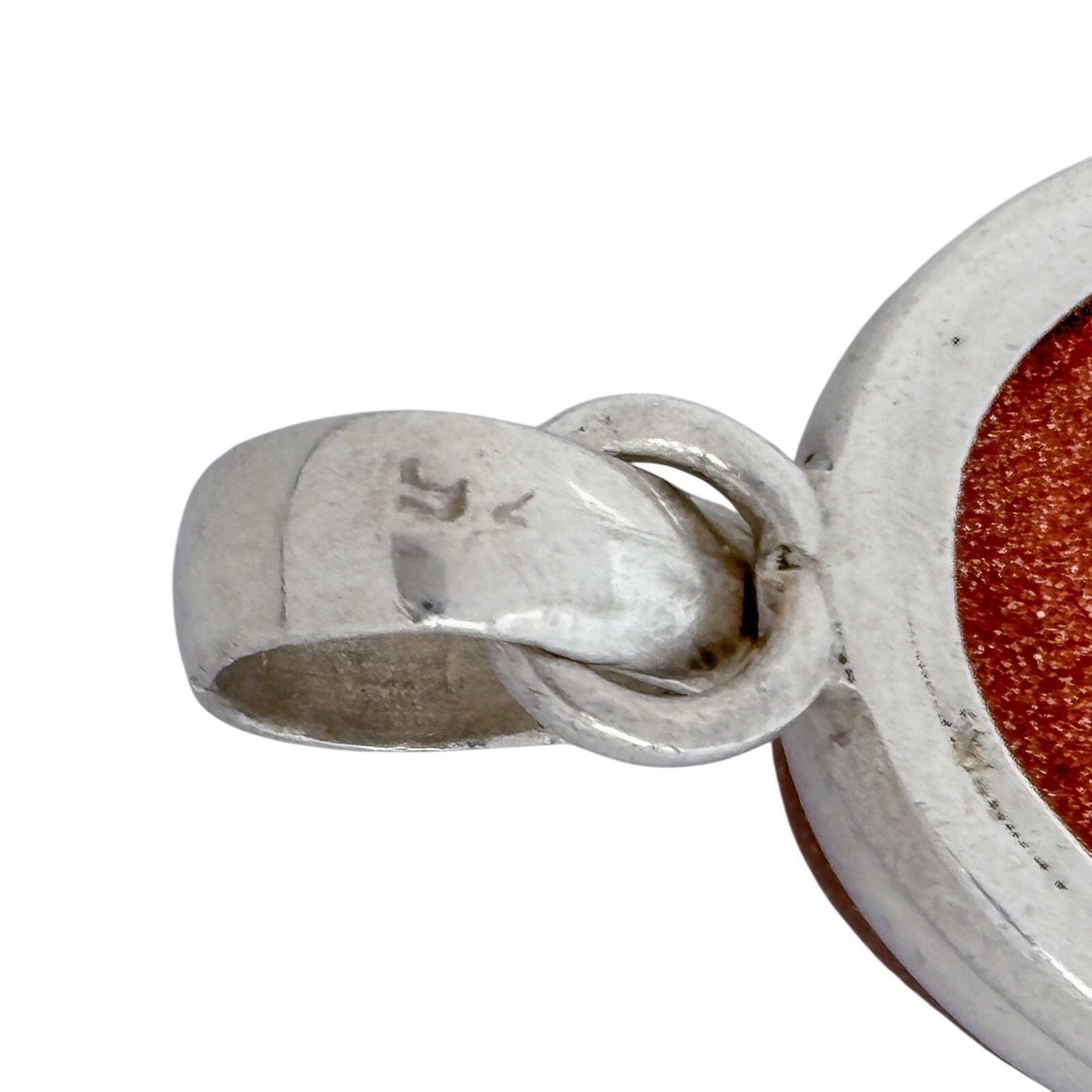 Vintage Sterling Silver 925 Sunstone Pendant