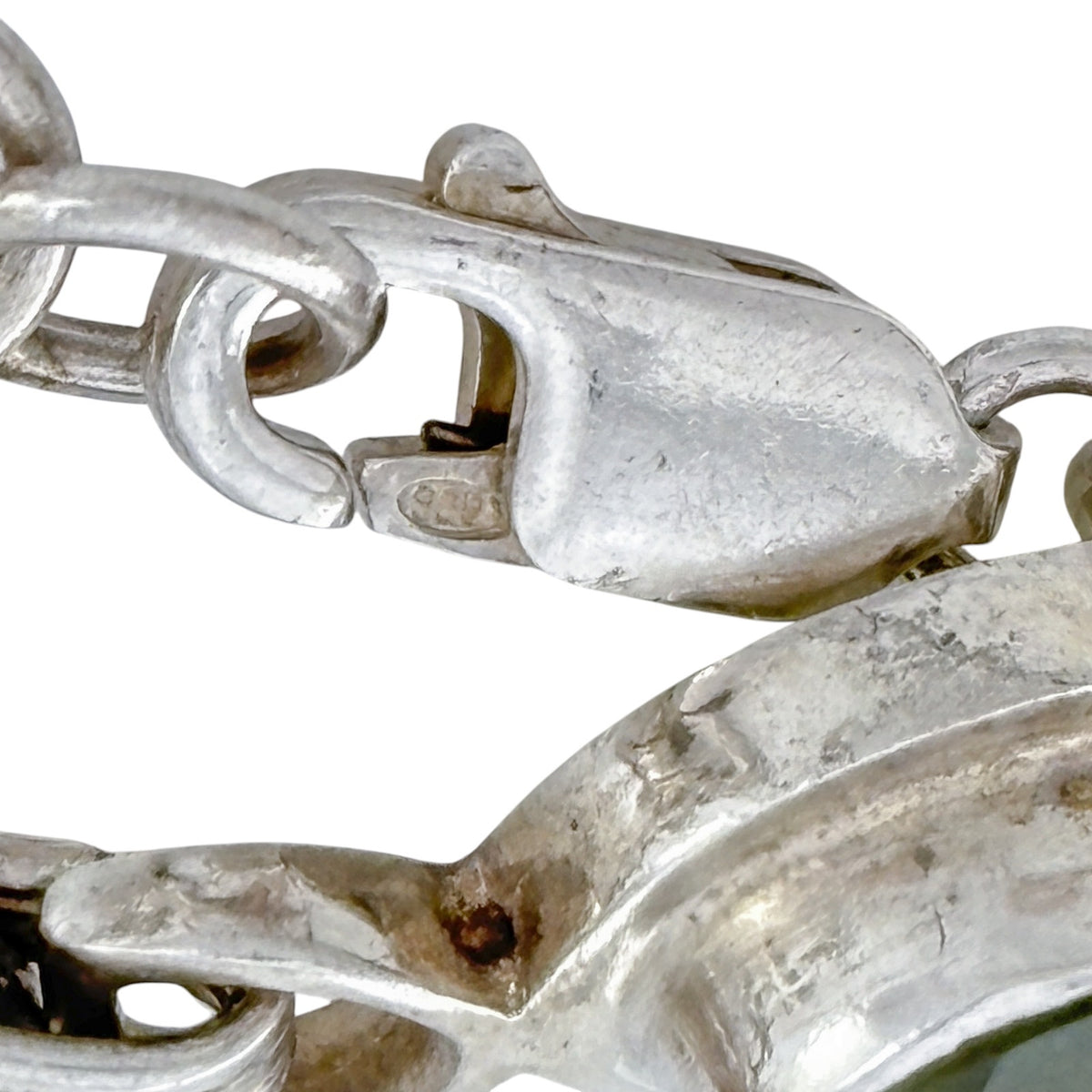 Vintage Sterling Silver 925 Preridot Link Bracelet 7"-7.5"