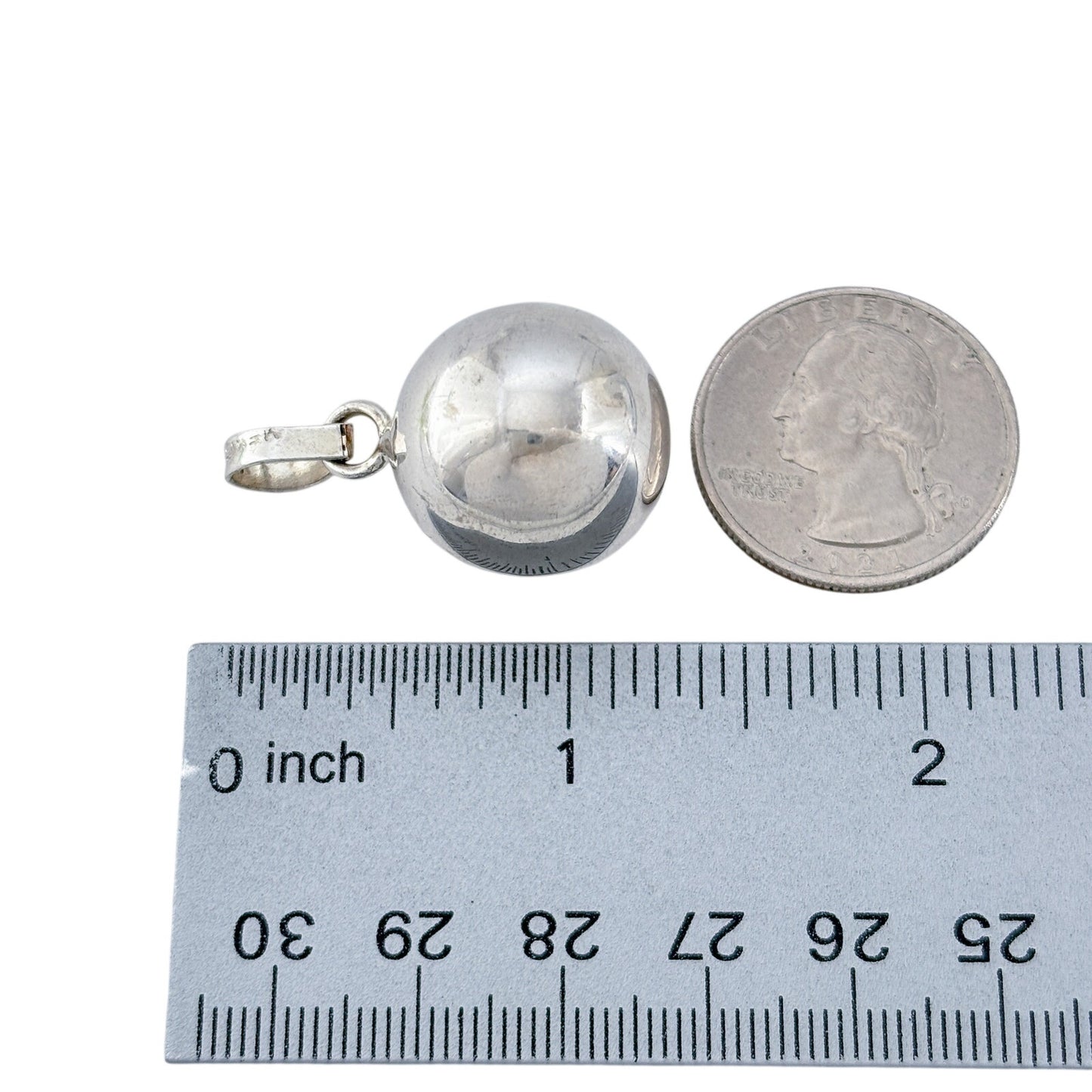 Vintage Sterling Silver 925 Jingle Ball Charm