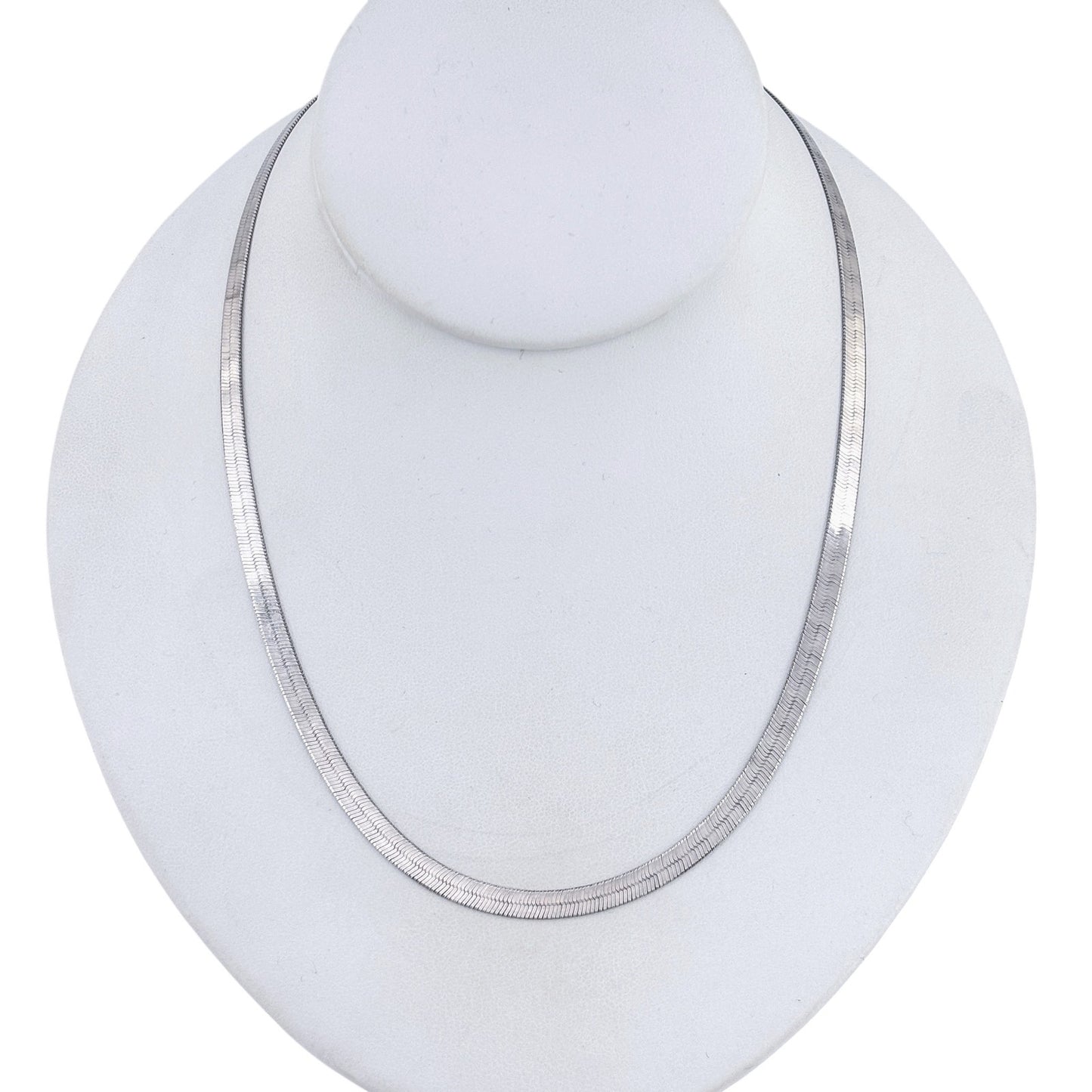 Vintage Italian Sterling Silver 925 Herringbone Chain Necklace 18"