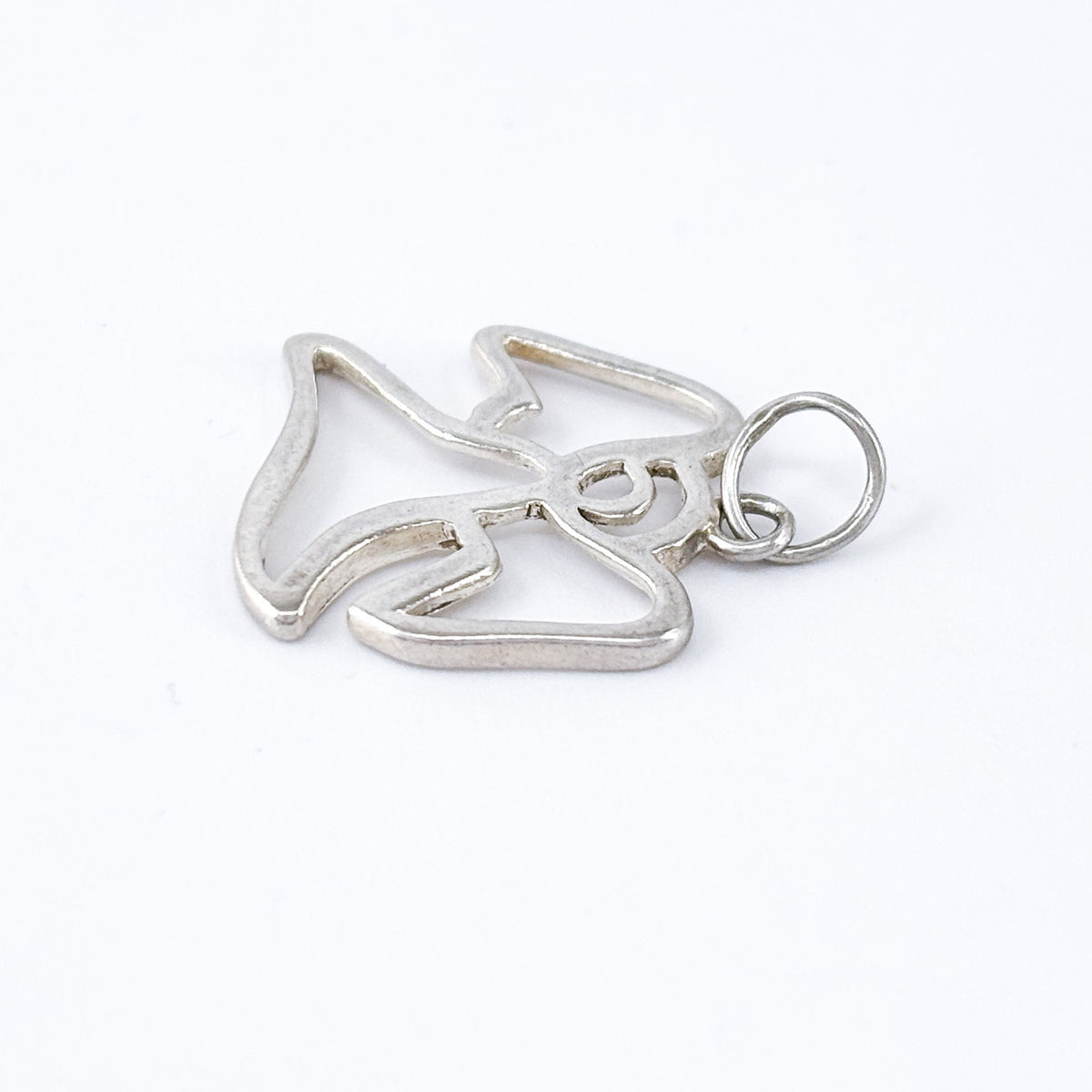 Vintage 925 Sterling Silver Angel Outline Charm