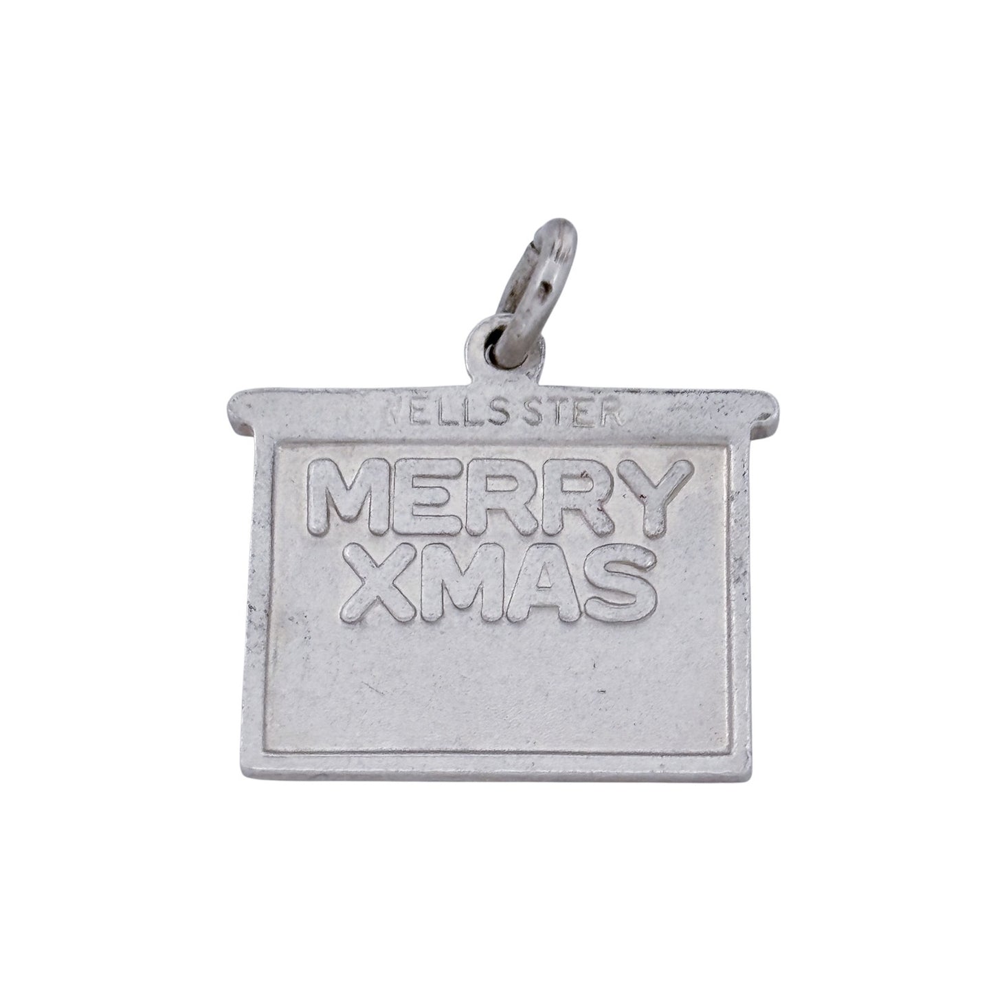 Estate Sterling Silver 925 Merry Xmas Fireplace Charm