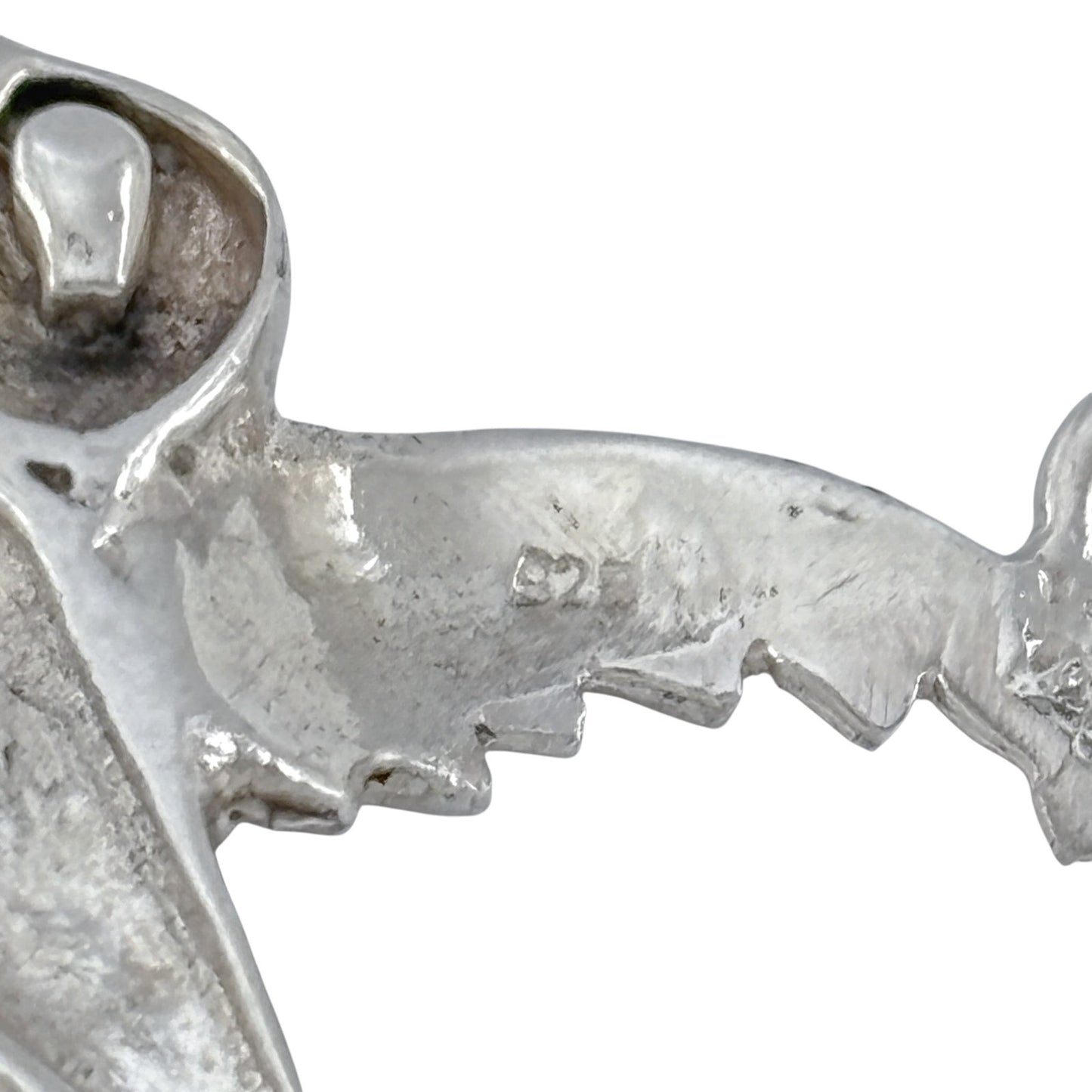 Vintage Sterling Silver 925 Blue Crystal Swallow Bird Pendant
