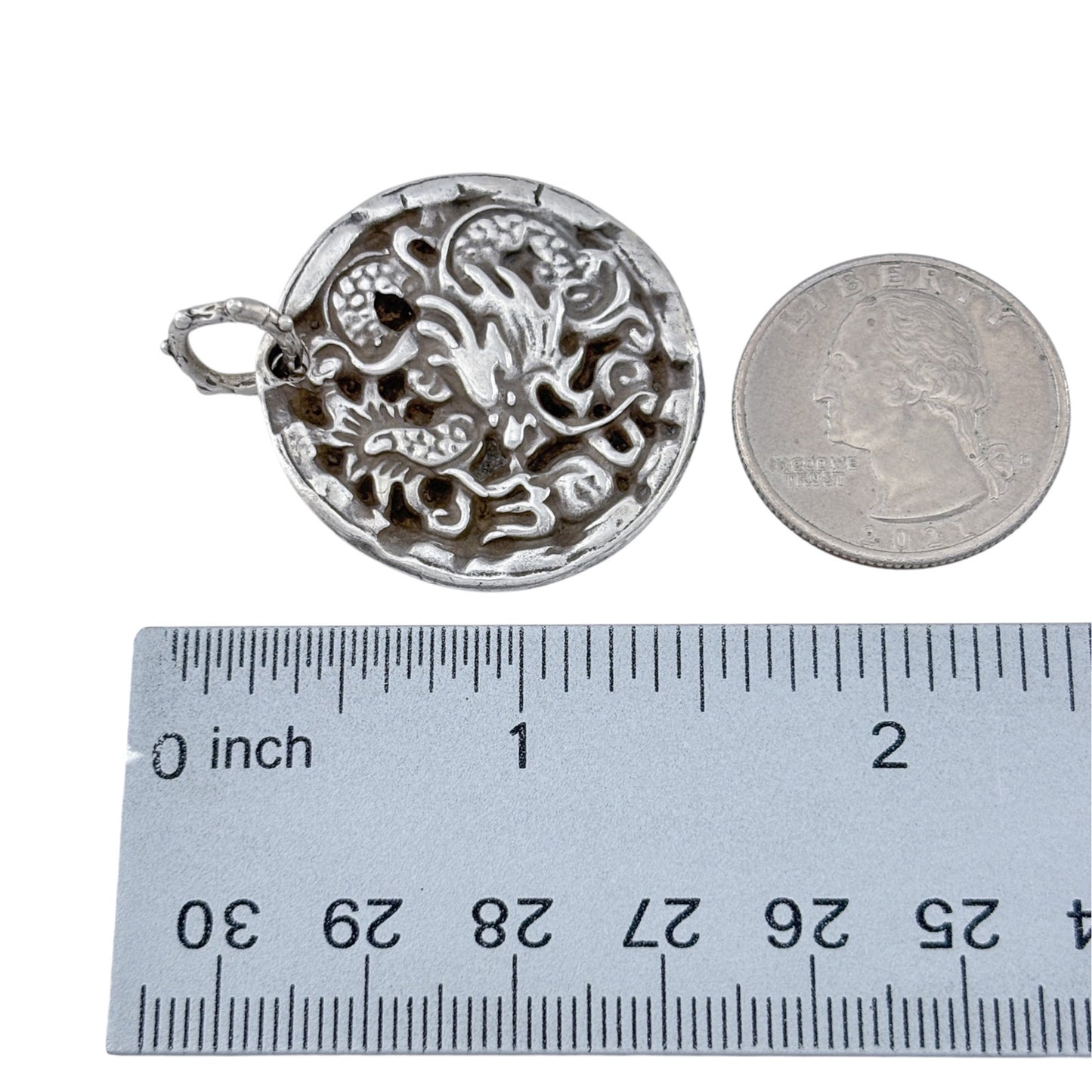 Vintage Sterling Silver 925 Dragon Pendant