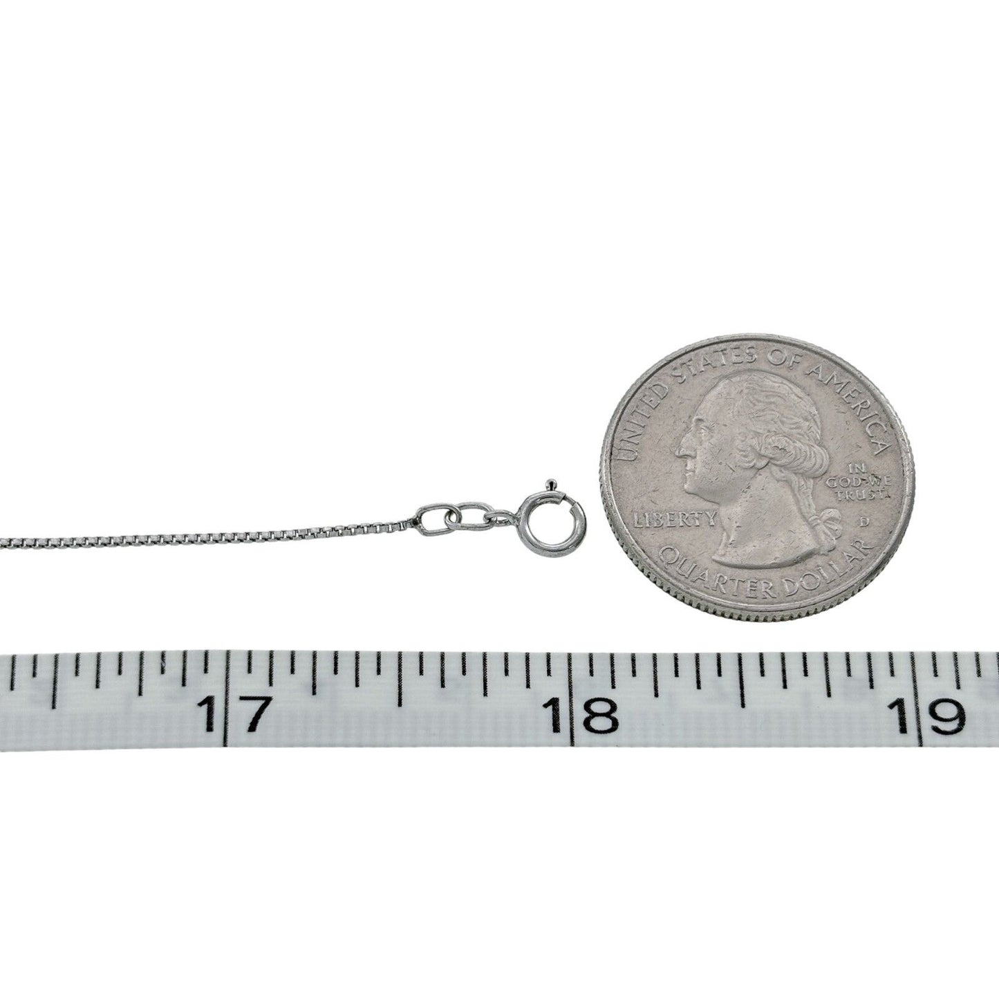 Vintage Sterling Silver 925 Box Chain Necklace 18"
