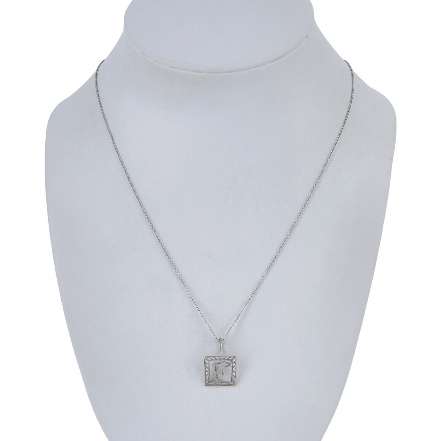 Vintage Sterling Silver 925 Cut-Out F Initial (Pendant Only)