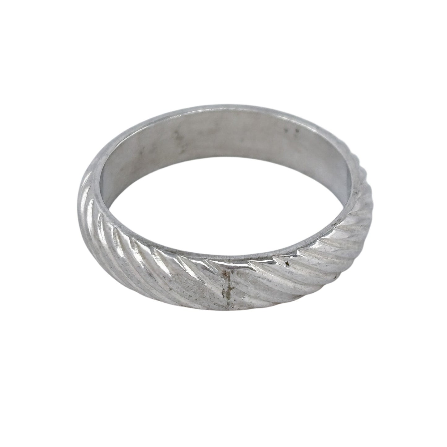 Vintage Sterling Silver 925 Twisted Rope Band Ring Size 6