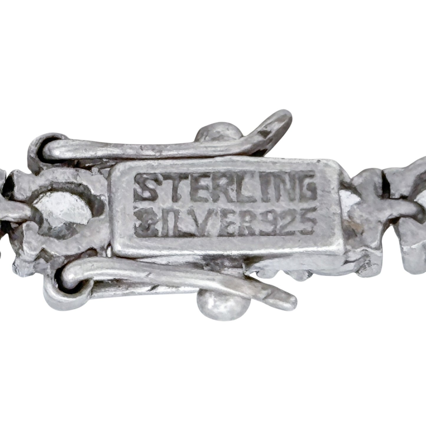 Vintage Sterling Silver 925 Cubic Zirconia Tennis Bracelet 7.5"