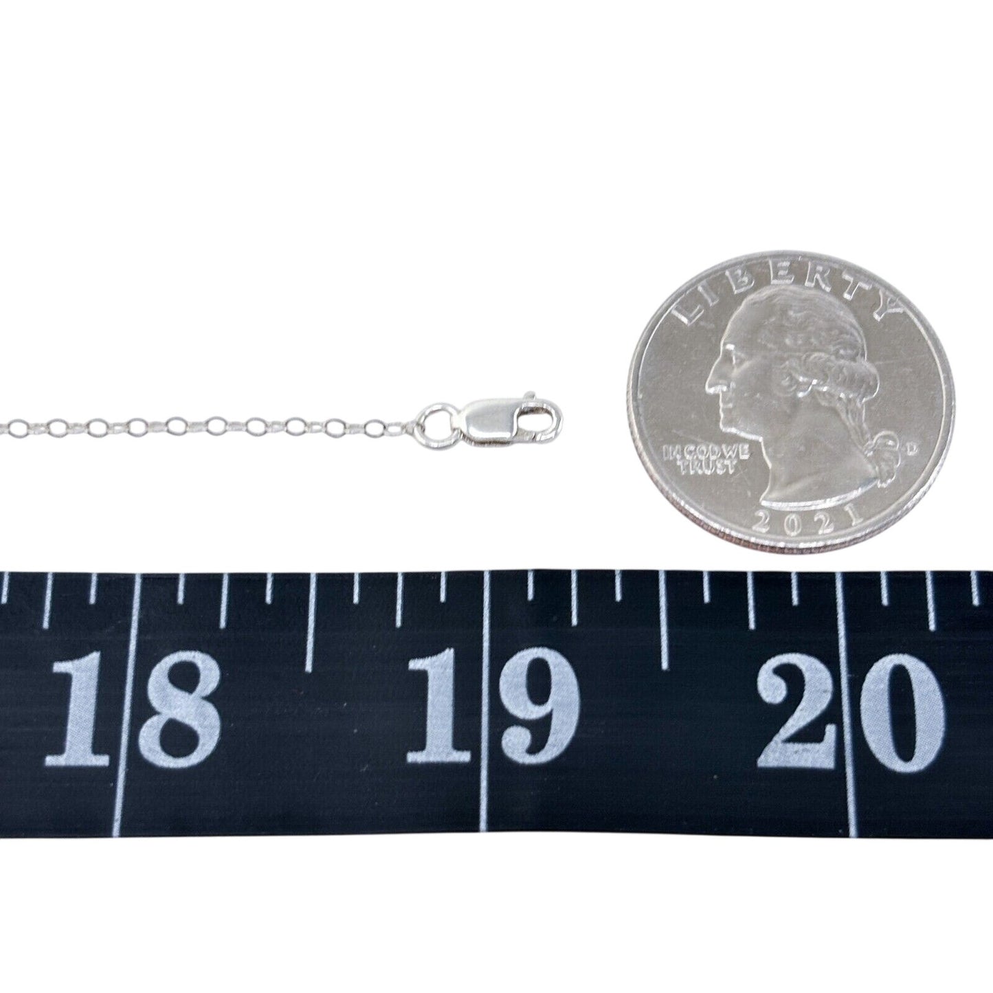 Vintage Sterling Silver 925 Disc Pendant Necklace 17.75"-19.25"