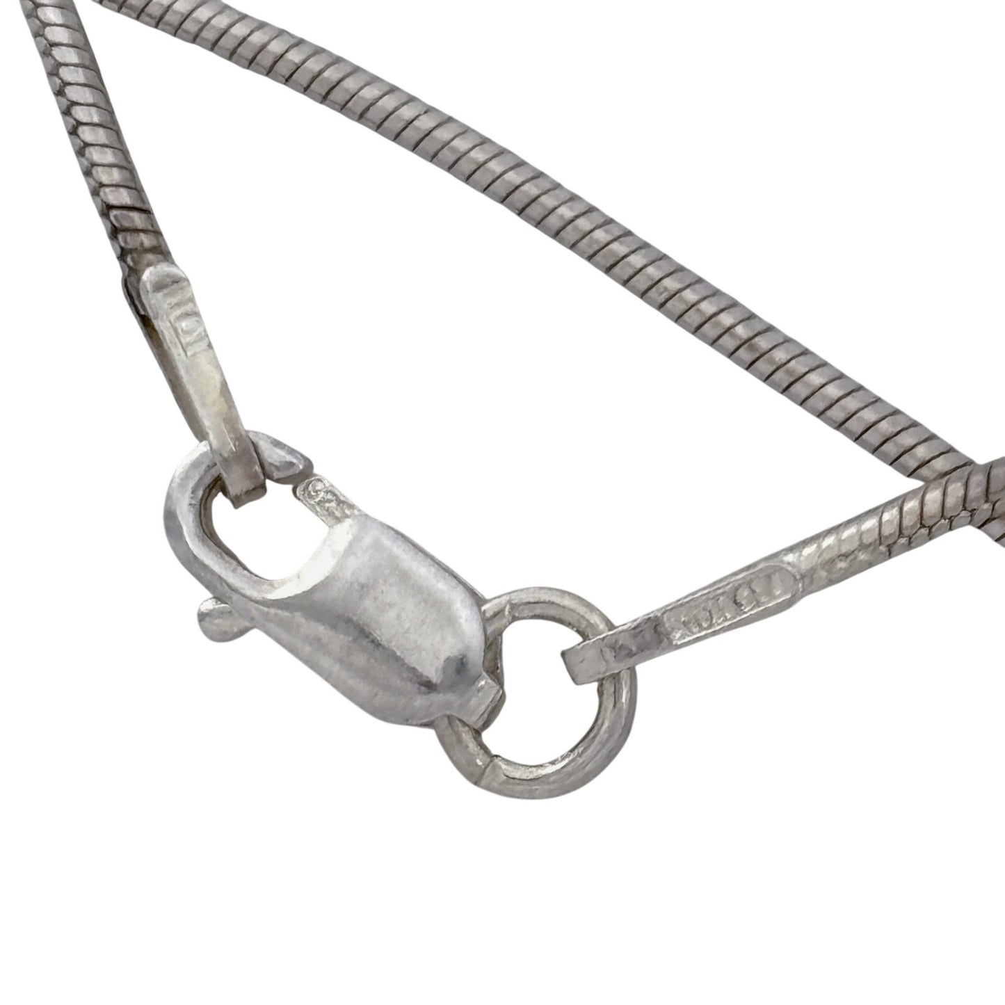 Vintage Italy Sterling Silver 925 Snake Link Chain Necklace 16"