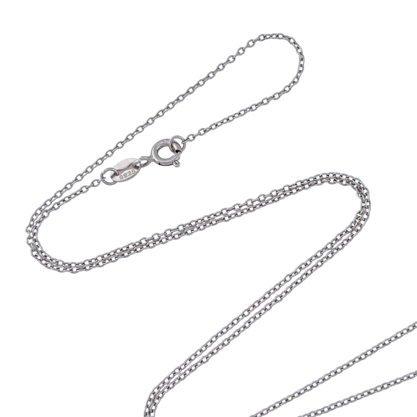 Vintage Sterling Silver 925 Cable Link Chain Necklace 18"