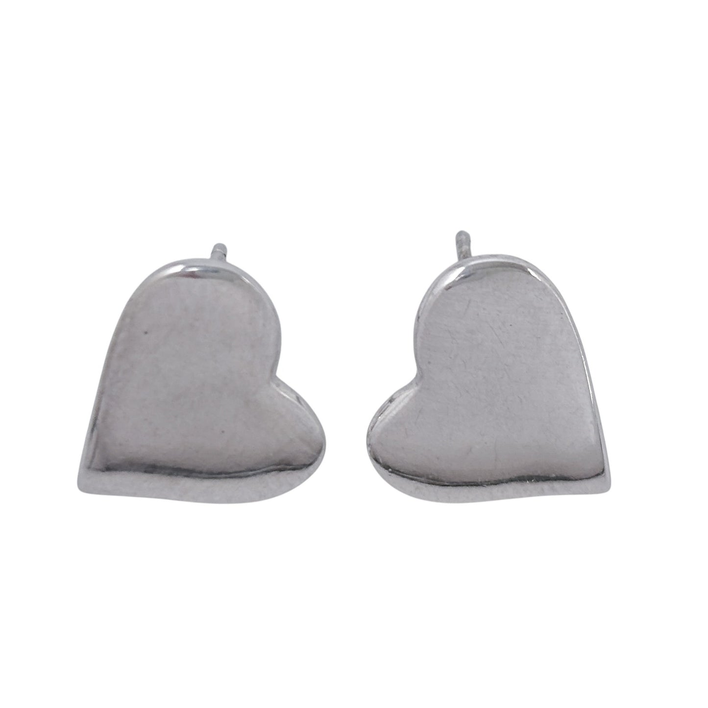 Vintage Sterling Silver 925 Heart Stud Earrings