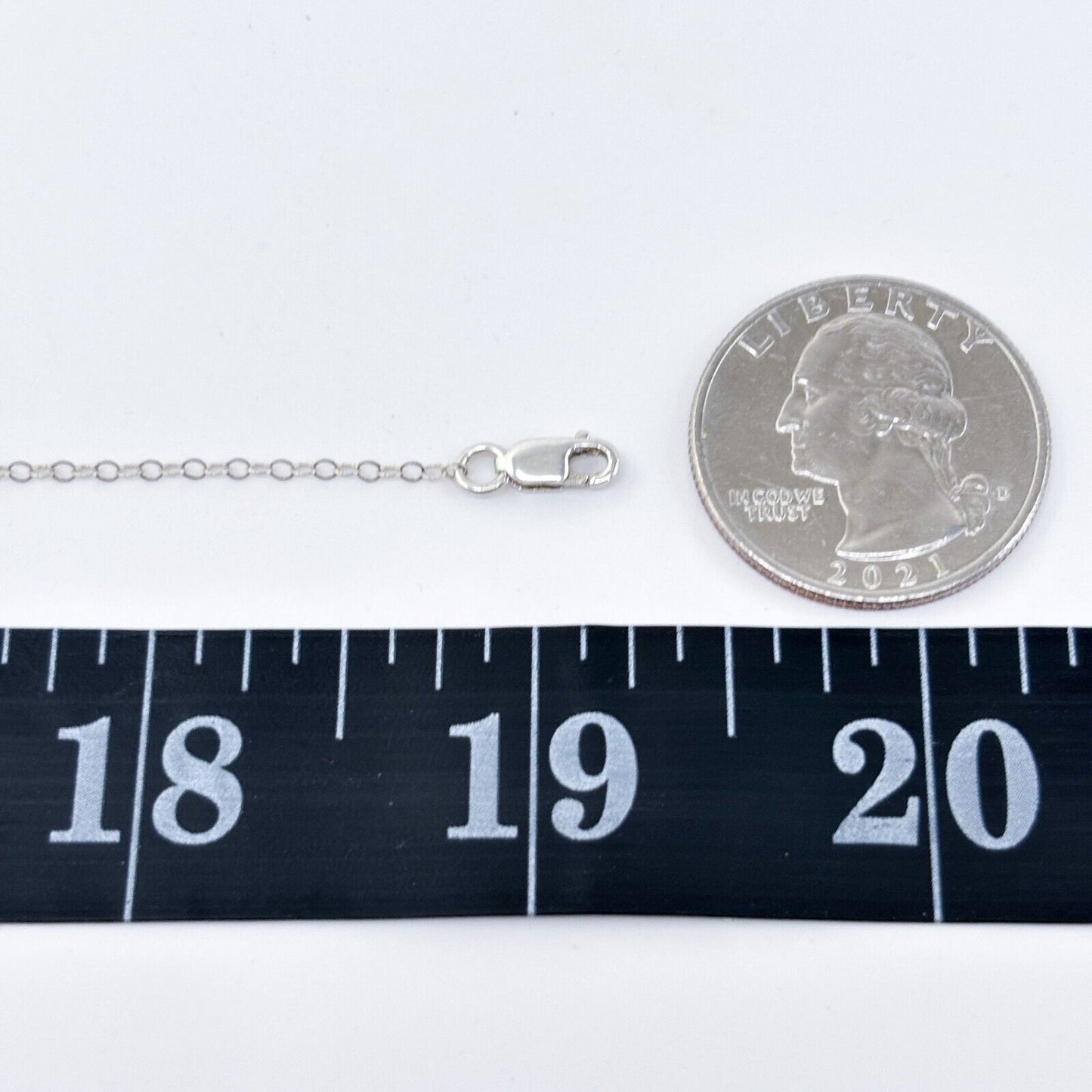 Vintage Sterling Silver 925 Disc Pendant Necklace 17.75"-19.25"