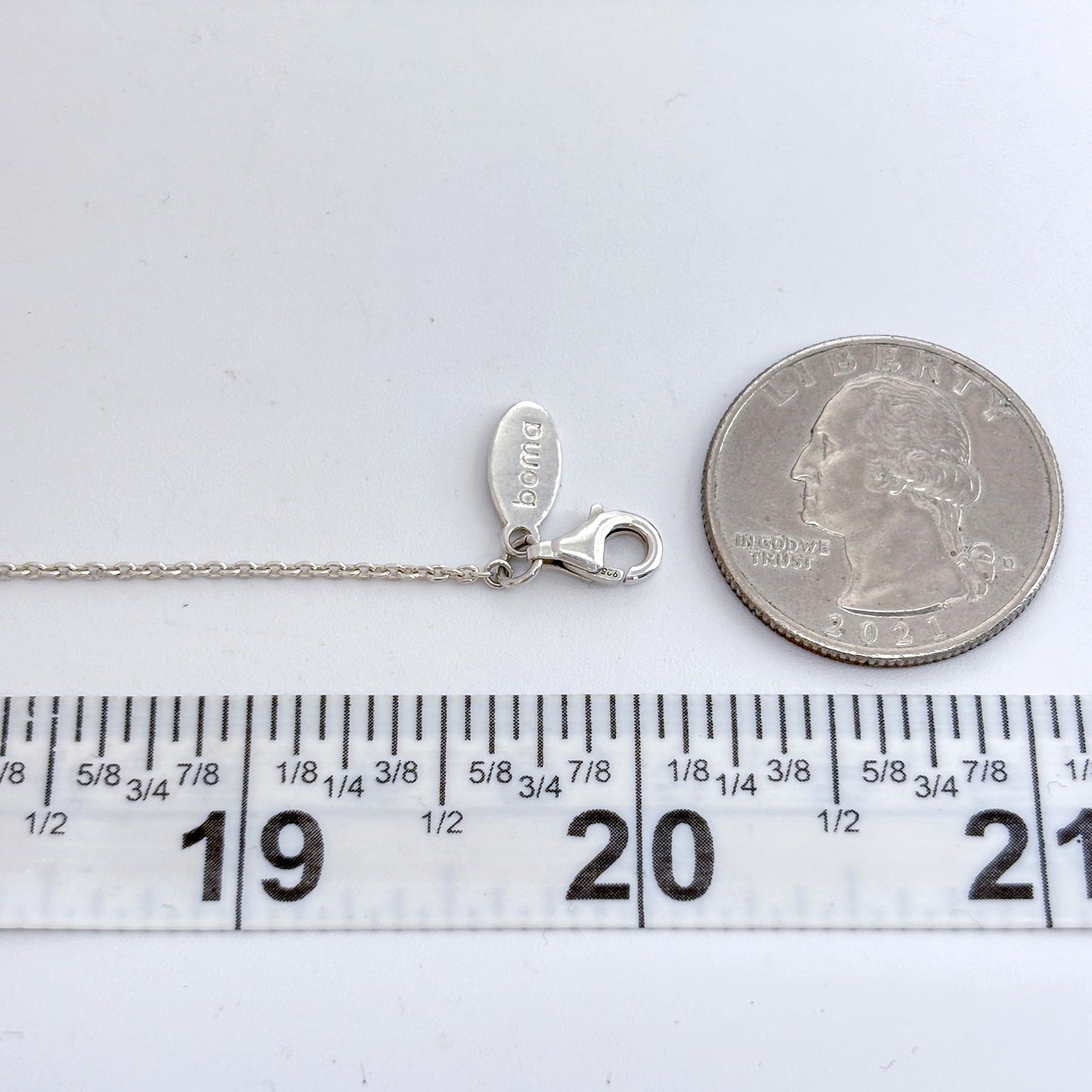 Vintage Boma Sterling Silver 925 Circle Pendant Necklace 18", 19", 20"
