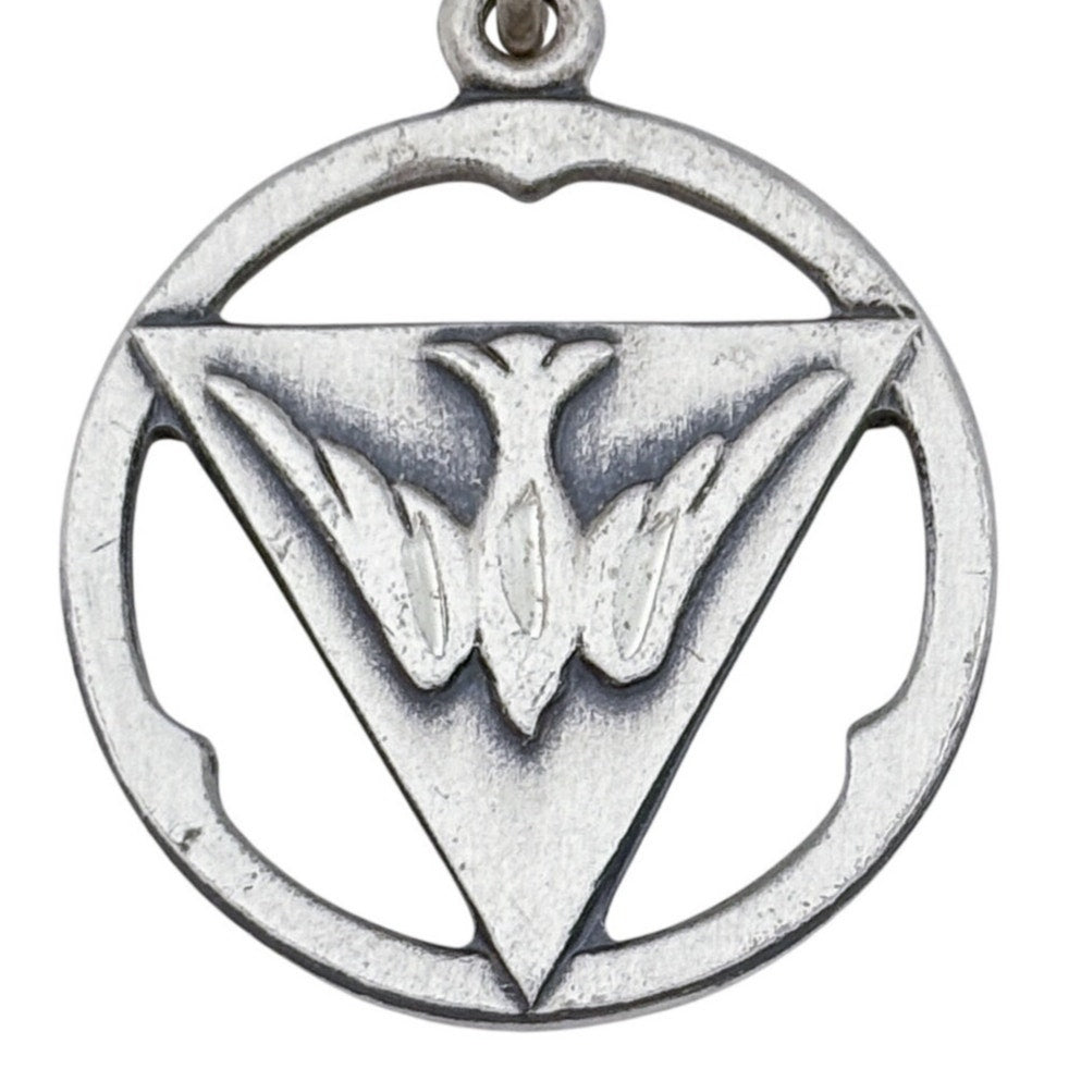 Vintage Sterling Silver 925 Triangle Dove Pendant