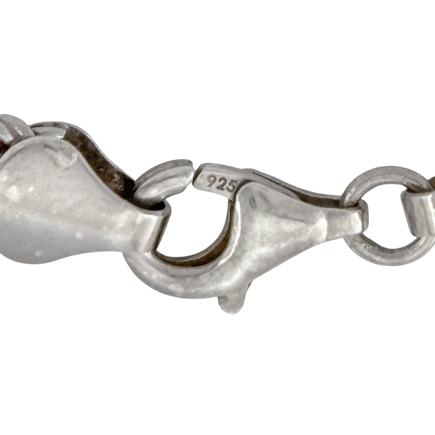 Vintage Sterling Silver 14K 925 Byzantine Gold Accent Bracelet 8"