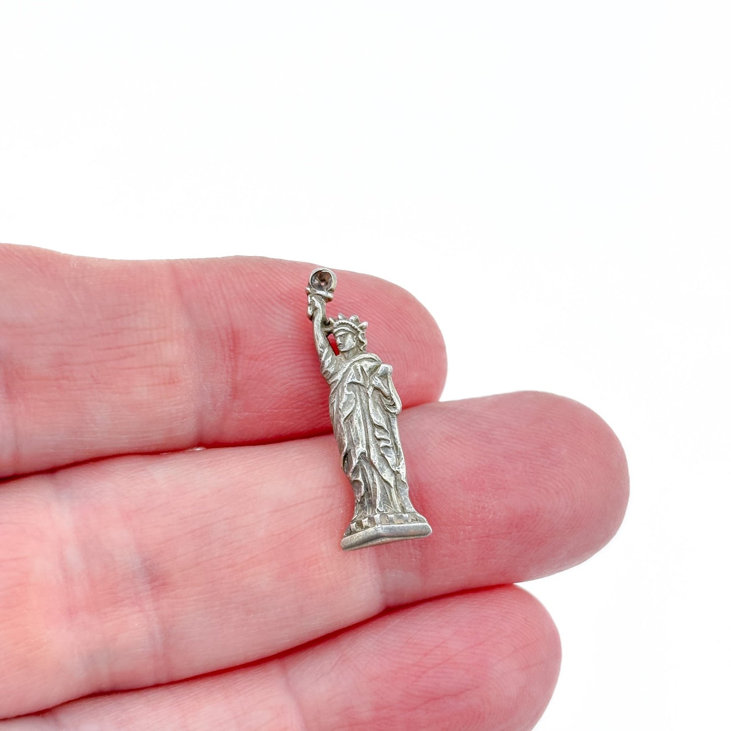Vintage Sterling Silver 925 Statue of Liberty Brooch