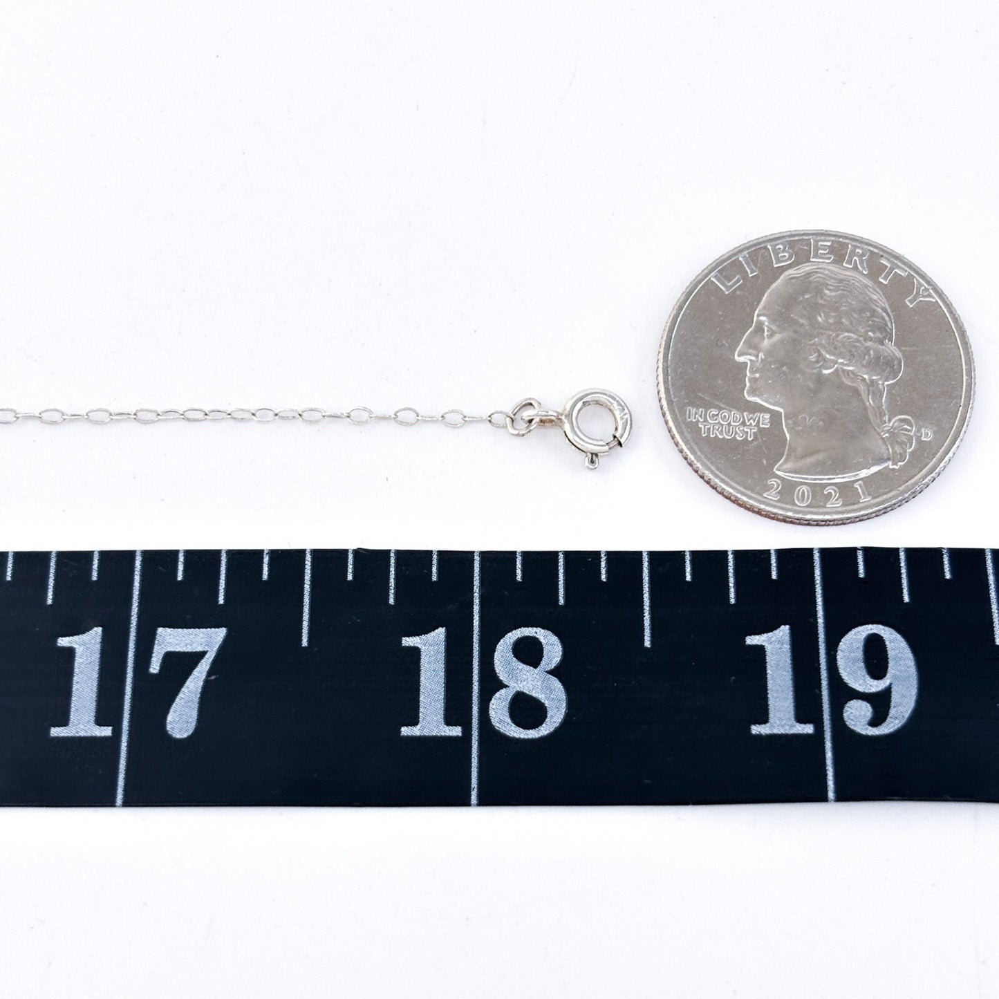 Estate Sterling Silver 925 Cable Chain Necklace 18.5"