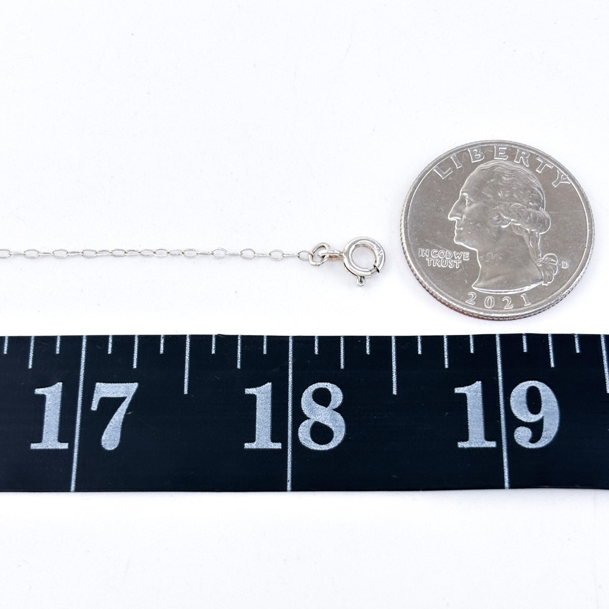 Estate Sterling Silver 925 Cable Chain Necklace 18.5"
