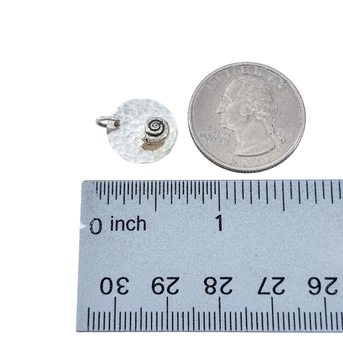 Vintage Sterling Silver 925 Snail Shell Pendant