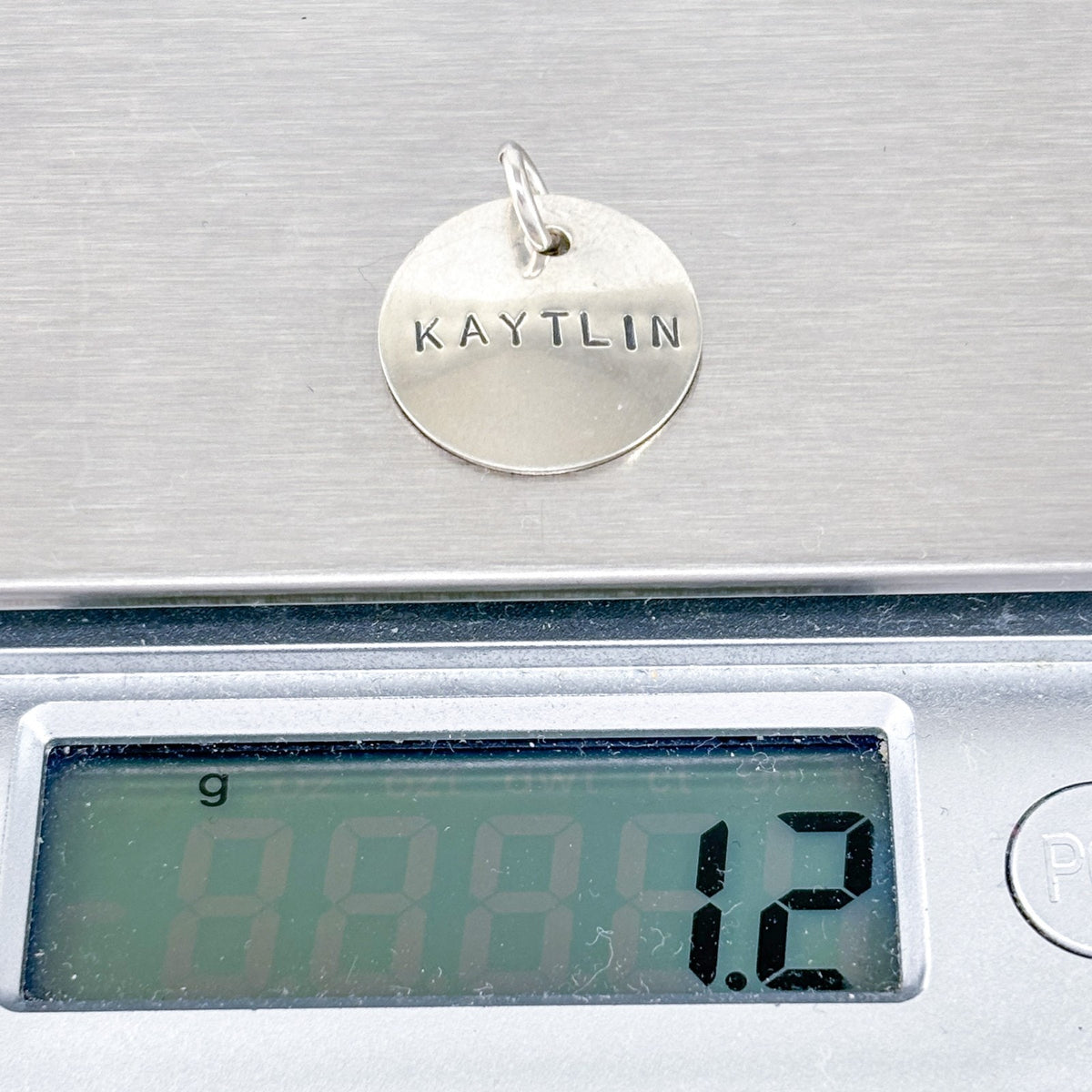 Vintage Sterling Silver 925 KAYTLIN Name Disc Charm Pendant