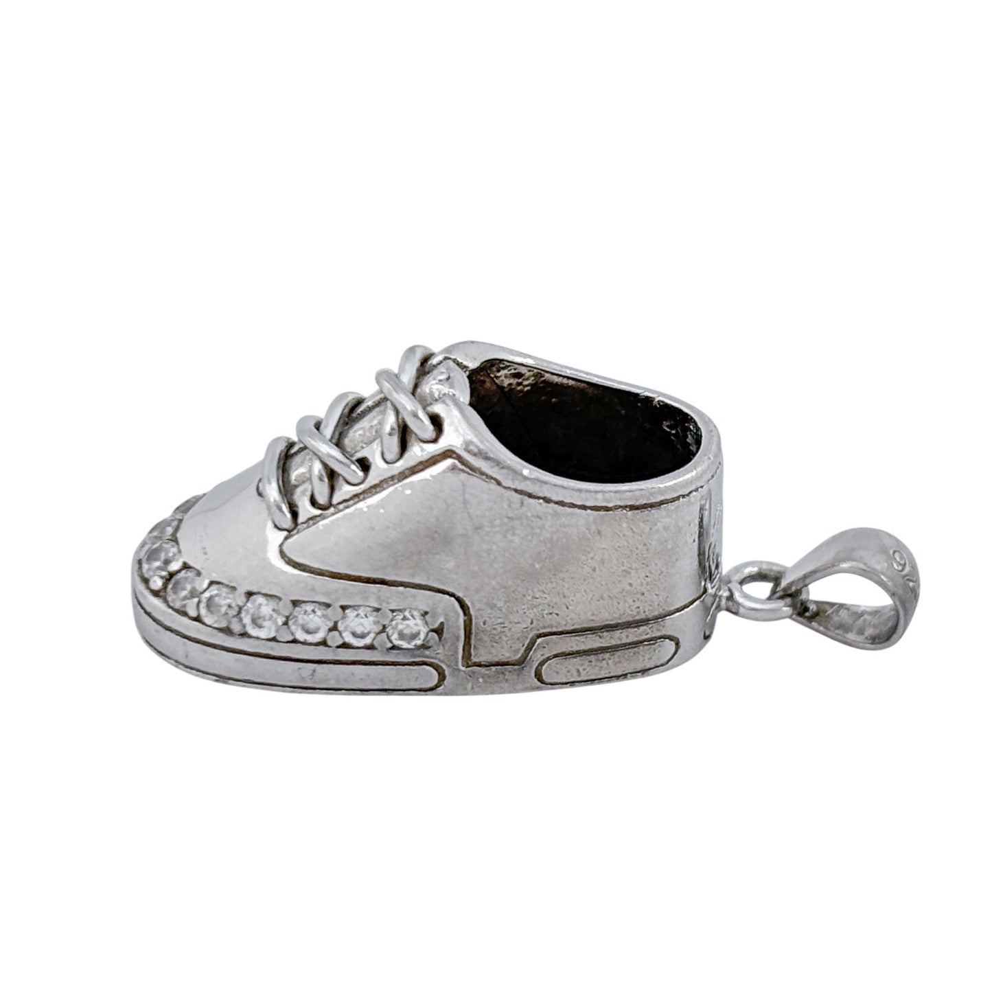 Vintage Sterling Silver 925 Cubic Zirconia Shoe Charm