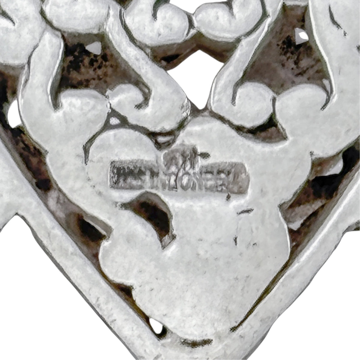 Vintage Sterling Silver 925 Filigree Sea Turtle Pendant