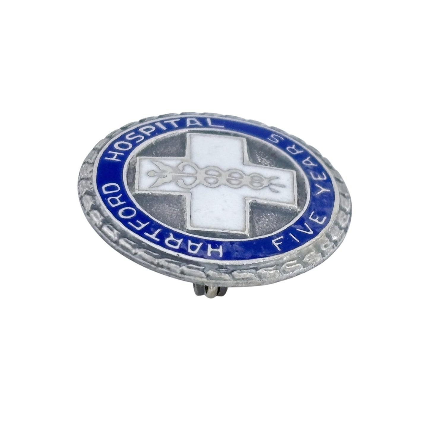 Vintage Sterling Silver 925 Hartford Hospital 5 Year Brooch