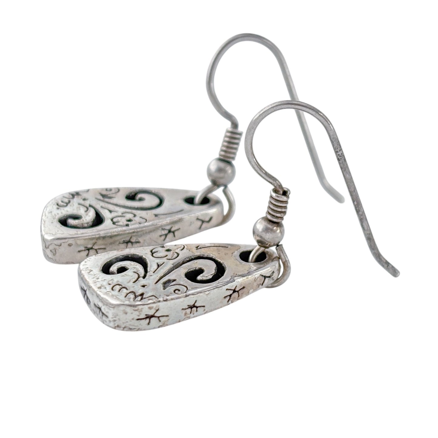 Vintage Silver-Plated Brighton Dangle Earrings