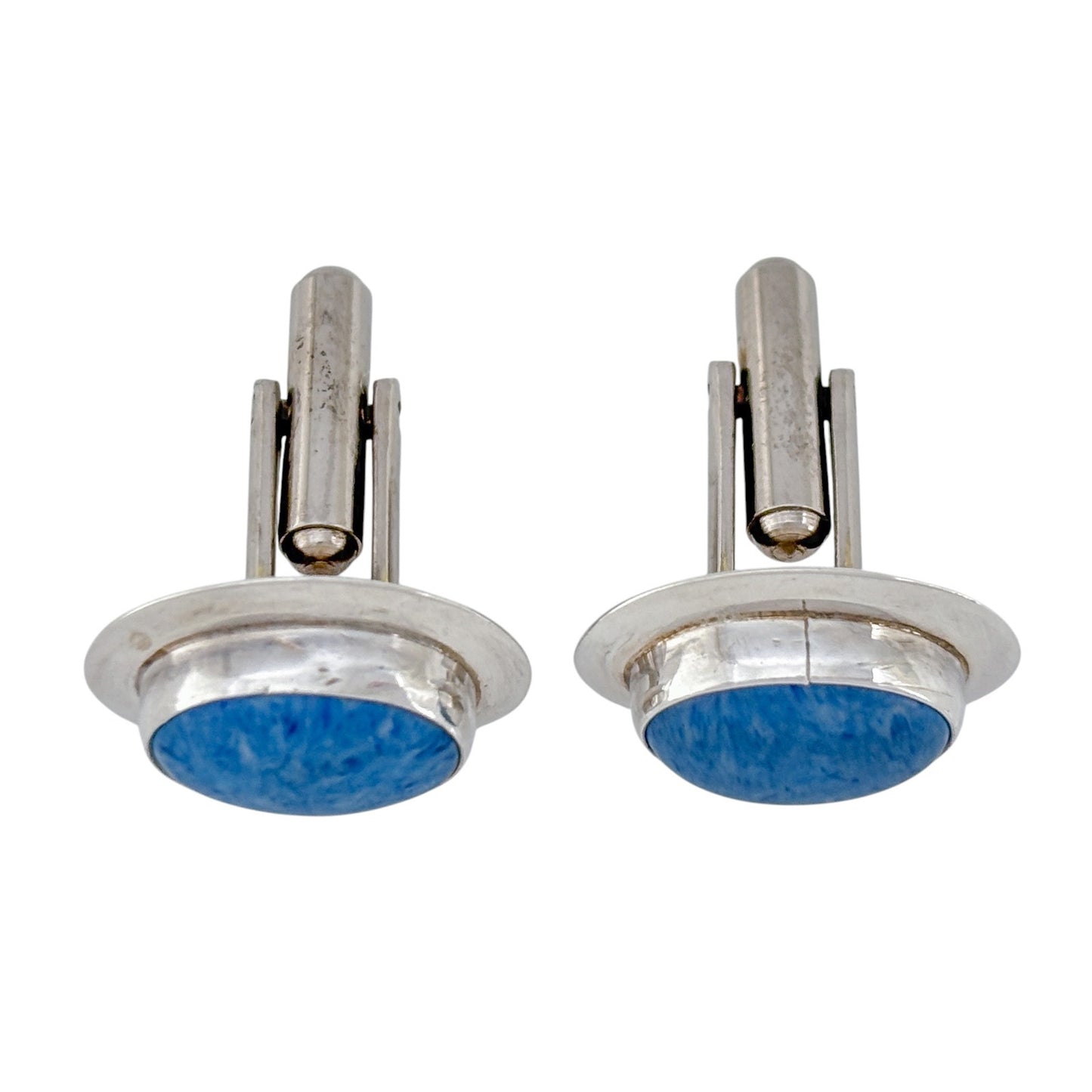 Vintage Sterling Silver 925 Sodalite Cuff Links