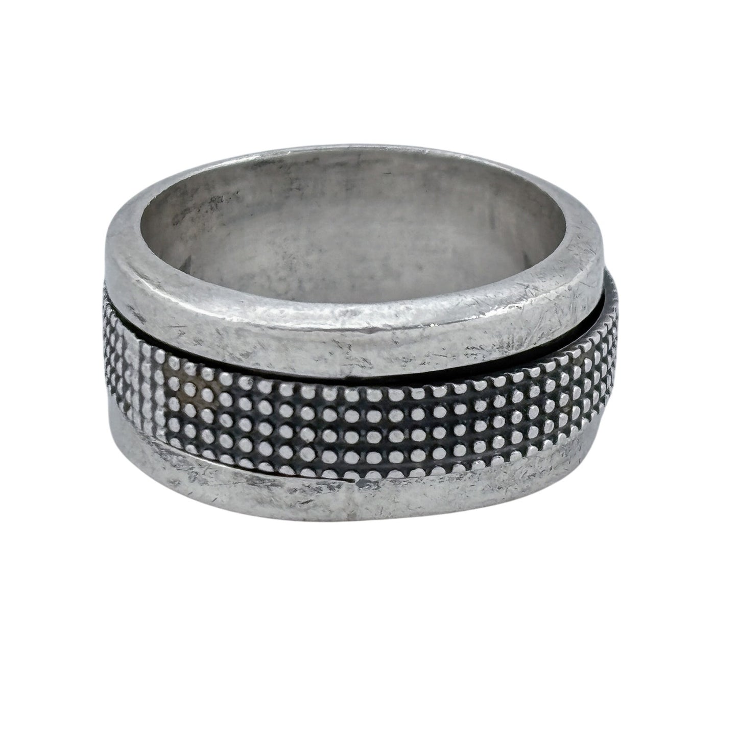 Vintage Mexican Sterling Silver 925 Spinner Fidget Ring Size 9
