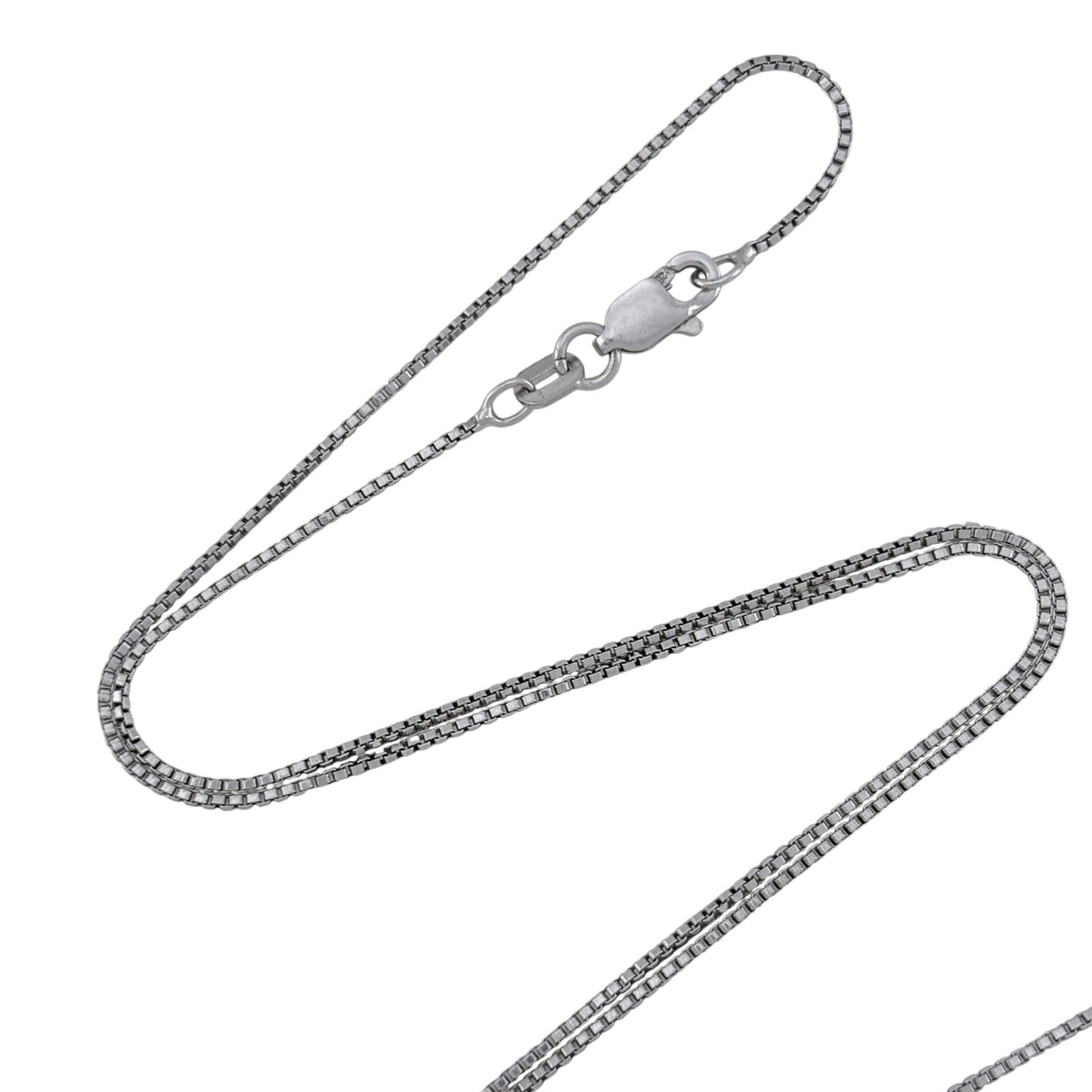 Vintage Italian Sterling Silver 925 Box Chain Necklace 18"