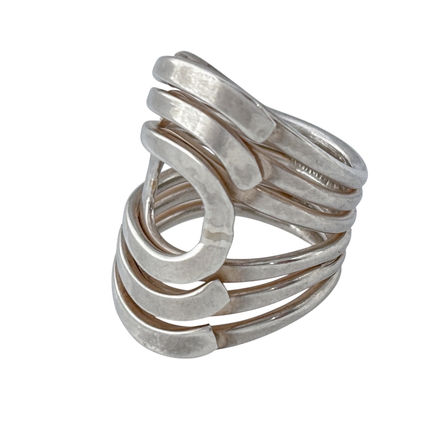 Vintage Sterling Silver 925 Multi Band Ring Size 6