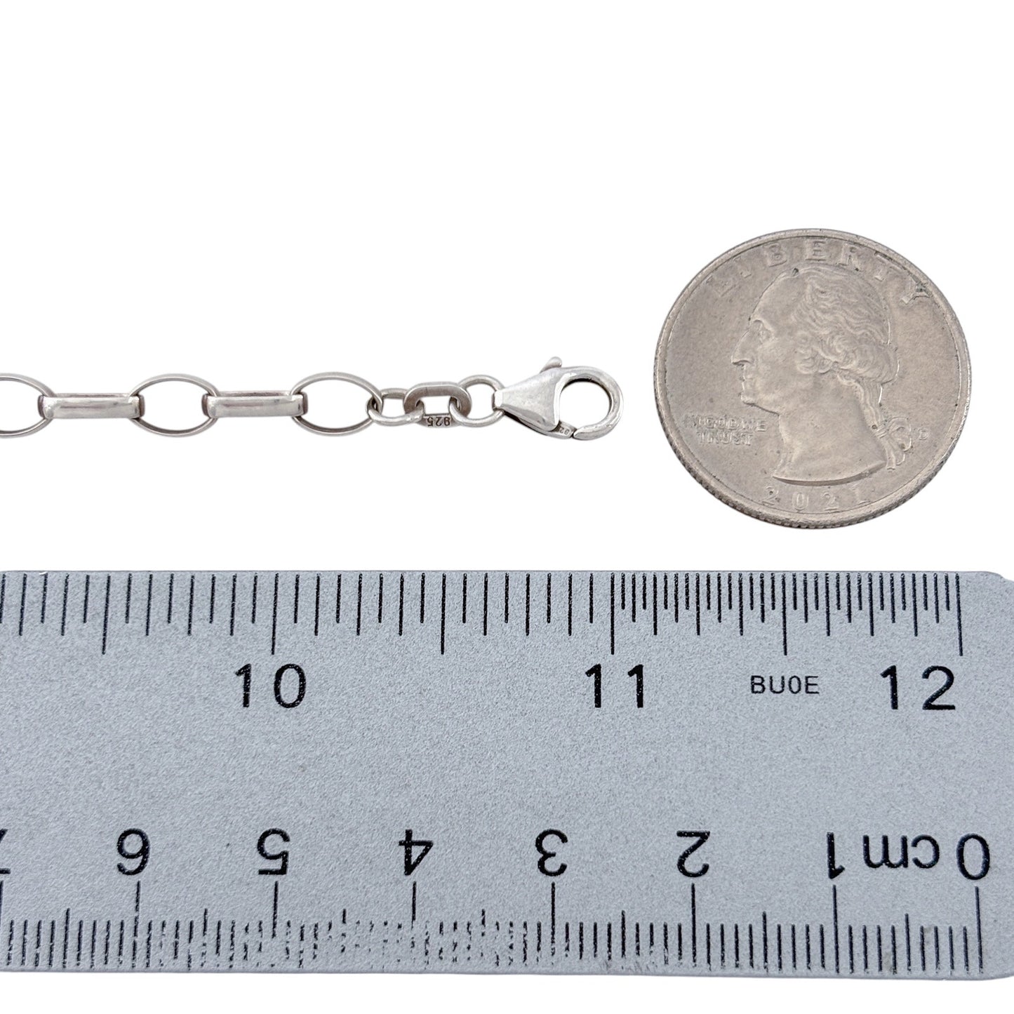 Vintage Sterling Silver 925 5mm Link Anklet 11"