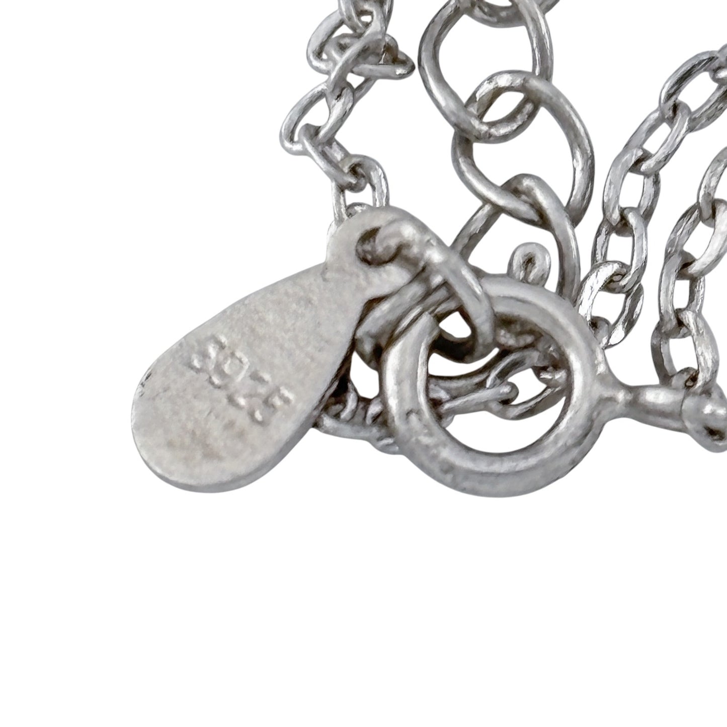 Vintage Sterling Silver 925 Cable Link Chain Necklace 15.5"-17"