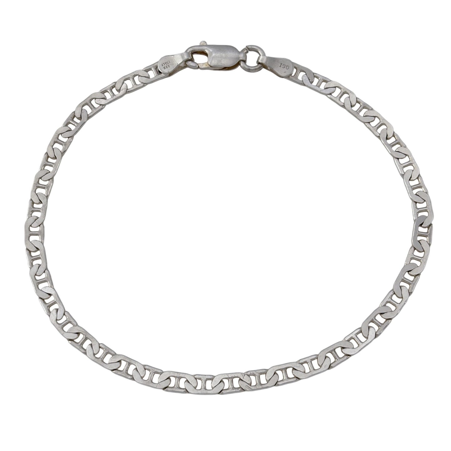 Vintage Sterling Silver 925 Italian Anchor Chain Bracelet 7"