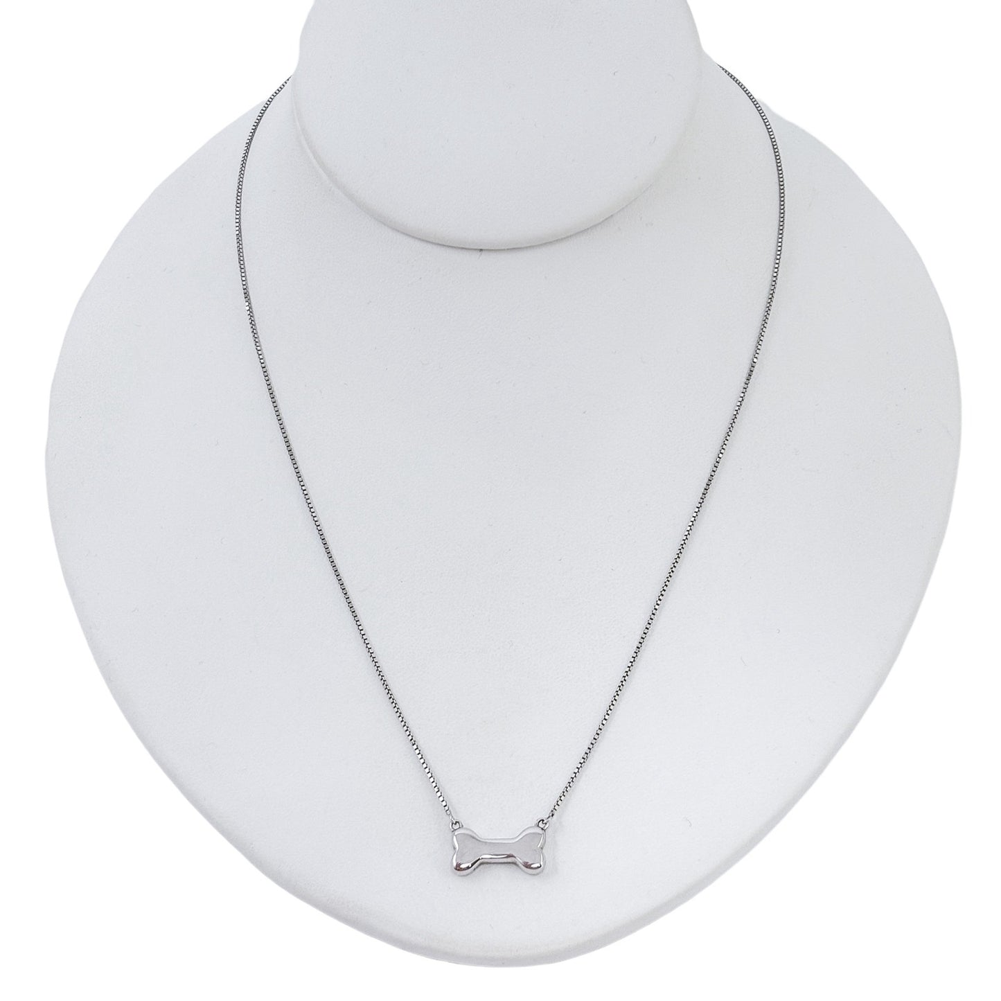 Vintage Sterling Silver 925 Dog Bone Chain Necklace 18.5"-20.5"
